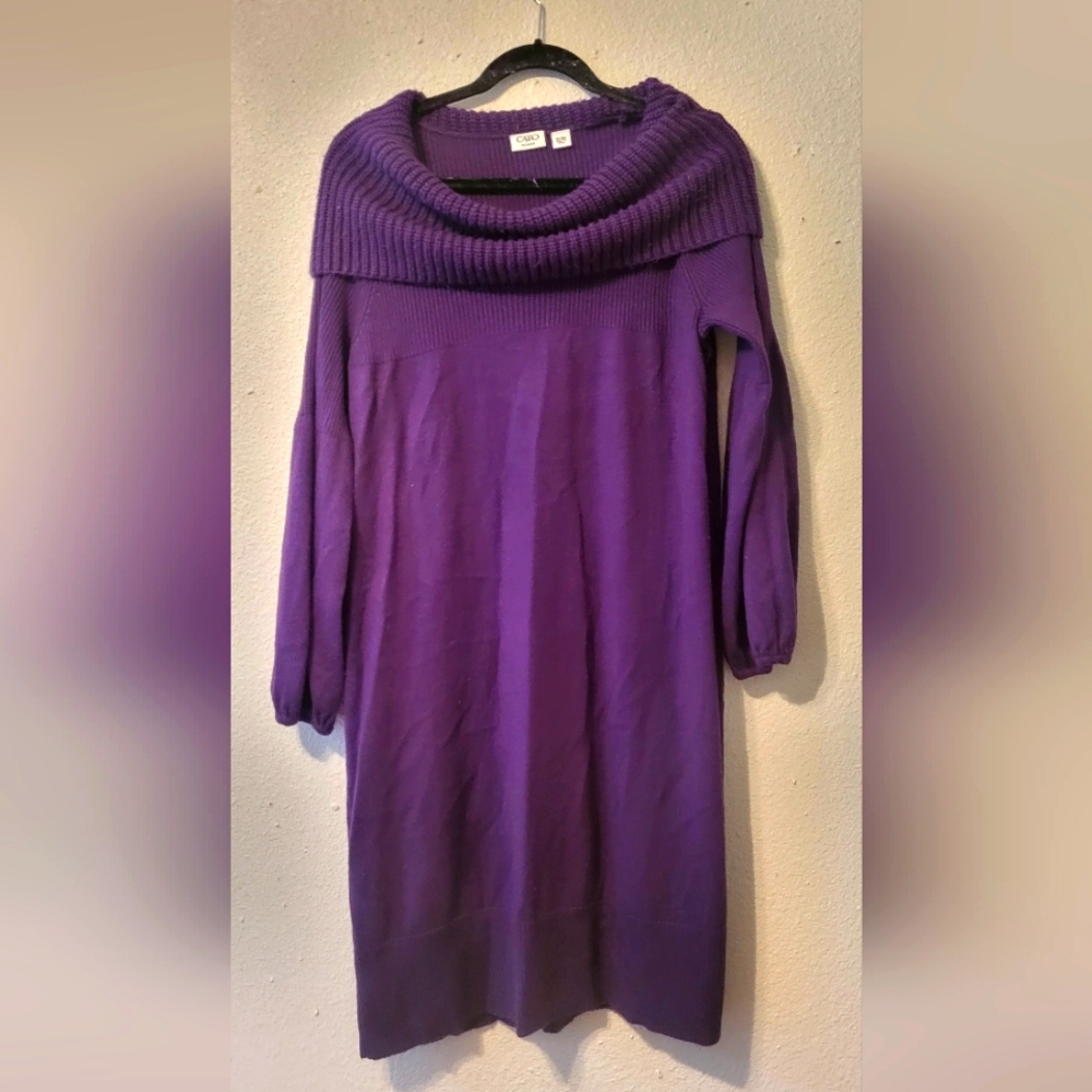 Womans Purple Sweater Dress